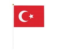 Drapeau de la Turquie en polyester avec mât en plastique pour événements et décoration