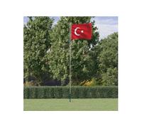 Drapeau de la Turquie et mât 6,23 m Aluminium 3147115