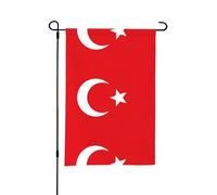 Drapeau de la Turquie - Grand drapeau de jardin pour l'extérieur - Double face - Motif imprimé complet