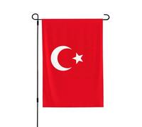 Drapeau de la Turquie résistant aux intempéries double face 71 x 102 cm, bannière décorative saisonnière pour jardin, cour et porche