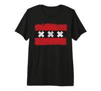 Drapeau de la Ville d'Amsterdam, Pays-Bas T-Shirt Haut de Gamme
