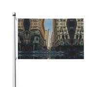 Drapeau de la ville de New York - 0,9 x 1,5 m - Avec œillets - Décoration pour patio, porche, pelouse