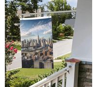 Drapeau de la ville de New York - 61 x 91 cm - Pour extérieur et intérieur - Pour le printemps, l'été, l'automne et l'hiver - Drapeaux de jardin avec œillets verticaux double face - Bannière pour