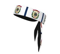 Drapeau de la Virginie-Occidentale 10 Emblème national du Wisconsin Bandeau à nouer unisexe pour adulte Bandeaux anti-transpiration d'entraînement pour la course à pied, le yoga et le vélo