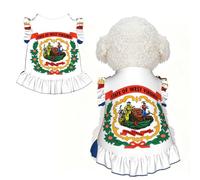 Drapeau de la Virginie occidentale S pour petits chiens - Tenue d'été mignonne pour chiot, vêtements doux et respirants pour chat