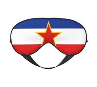 Drapeau de la Yougoslavie 1 Masques de sommeil avec sangle réglable Masque pour les yeux doux pour femmes hommes Voyage Travail Maison