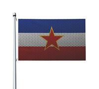 Drapeau De La Yougoslavie Durable Garden Flag Colorée Drapeaux De Jardin Décoration Pour Porche Extérieure Balcon 90X150Cm