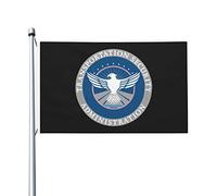 Drapeau de l'Administration de la sécurité des transports (TSA) 90 x 150 cm, en polyester résistant double face, pour extérieur, décoration de patio ou jardin.