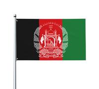 Drapeau de l'Afghanistan imprimé 1,5 x 0,9 m, drapeau décoratif unilatéral pour la journée nationale de la culture en plein air