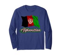 Drapeau de l'Afghanistan Patriotique pour Hommes, Femmes, Enfants afghans Manche Longue
