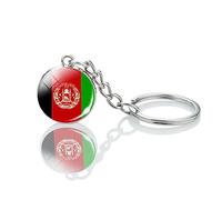 Drapeau De L'Afghanistan Porte-Clés - Drapeau De L'Afghanistan Art Boule De Verre Double Face Ornements De Portefeuille De Sac De Voiture, Accessoire D'Artisanat Pour La Décoration Pendentif À Su