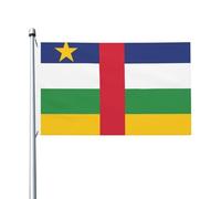 Drapeau de l'Afrique centrale de luxe imprimé drapeau national résistant aux déchirures, imperméable, couleurs résistantes aux intempéries, 0,9 x 1,5 m