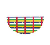 Drapeau de l'Afrique centrale imprimé drapeau semi-circulaire léger Bannière d'extérieur Décorations de fête