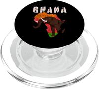 Drapeau de l'Afrique du Ghana - Carte éléphant Country Pride PopSockets PopGrip pour MagSafe