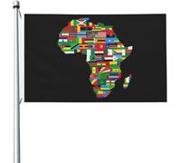 Drapeau de l'Afrique du Sud, 90 x 150 cm, résistant aux UV, bannière saisonnière avec œillets en laiton, pour l'extérieur et l'intérieur