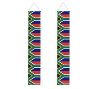 Drapeau de l'Afrique du Sud - Bannière réutilisable avec cordes de suspension