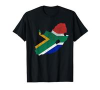 Drapeau de l'Afrique du Sud - Carte du Pays Africain Vieilli T-Shirt Graphique avec Valeur