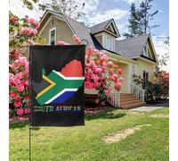 Drapeau de l'Afrique du Sud double face 28 x 40 pouces, décoration extérieure pour jardin