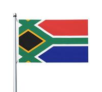 Drapeau de l'Afrique du Sud - Drapeau imprimé des deux côtés - Drapeaux décoratifs pour l'intérieur et l'extérieur - Avec œillets - Convient pour le jardin et la terrasse.