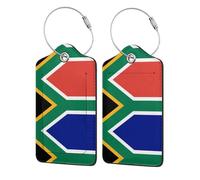 Drapeau de l'Afrique du Sud - Étiquette en cuir PU - Pour sac à main / sac à dos / bagage