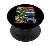 Drapeau de l'Afrique du Sud Racines Sud-Africaines Fierté PopSockets PopGrip Adhésif