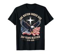 Drapeau de l'aigle américain « Une Nation sous Dieu », 250e Anniversaire de la bénédiction T-Shirt