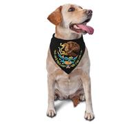Drapeau De L'Aigle du Mexique Chiens Bandana Foulards Unique Style Foulard pour Chien Ajustable Triangle pour Chiens Petite, Moyenne Et Grande Taille
