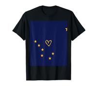 Drapeau de l'Alaska - Cœur de l'Alaska - Fier, patrimoine, fierté de l'État T-Shirt