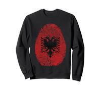 Drapeau de l'Albanie ADN Empreinte Digitale Patrimoine Ancestry Traditions Sweatshirt