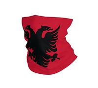 Drapeau De L'Albanie Écharpe Tube Élastique Bande De Cheveux Étanche À La Poussière Bandana pour Cyclisme Extérieur Jogging 25X50Cm