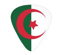 Drapeau de l'Algérie 12 médiators par paquet, disponibles en 3 épaisseurs différentes, adaptés aux guitares électriques, ukulélés, etc.