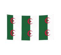 Drapeau de l'Algérie - Bannière de fête d'Halloween - Décoration extérieure pour clôture, porche, jardin, vacances, décoration à suspendre