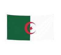 Drapeau de l'Algérie - Bannière de vacances à suspendre, Halloween, fête de Noël, fête d'amis - 177,8 x 88,9 cm - Bannière décorative