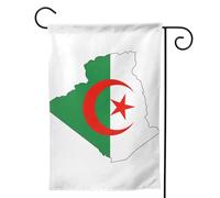 Drapeau de l'Algérie - Drapeaux de jardin saisonniers pour l'extérieur, durable double face - Décoration de vacances