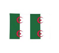 Drapeau de l'Algérie Imprimé 3 Tailles Drapeaux Tapisserie pour Chambre Dortoir Bannière Décoration pour Graduation et Mariage