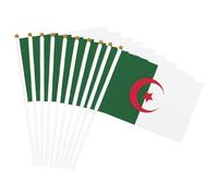 Drapeau de l'Algérie imprimé à main léger pour festival, décoration intérieure ou extérieure, défilé, fête, événements