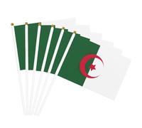 Drapeau de l'Algérie imprimé à main léger pour fêtes, événements, anniversaires de mariage, décoration diverses occasions