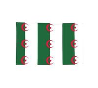 Drapeau de l'Algérie imprimé à quatre trous avec bords cousus pour décoration murale de bureau et maison