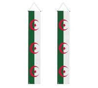 Drapeau de l'Algérie imprimé de multiples occasions à suspendre n'importe où Bannière décorative Célébrations Fournitures de fête de fin d'études