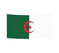 Drapeau de l'Algérie imprimé décoratif à suspendre - 177,8 x 88,9 cm