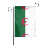 Drapeau de l'Algérie imprimé - Décoration de Noël extérieure - Résistant à la décoloration - Pour pelouse, porche, terrasse