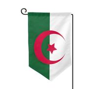 Drapeau de l'Algérie imprimé - Décoration extérieure - Pour jardin et terrasse - 30,5 x 45,7 cm - Plusieurs formes