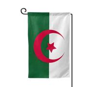 Drapeau de l'Algérie imprimé - Décoration extérieure - Pour jardin et terrasse - 30,5 x 45,7 cm - Plusieurs formes