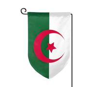 Drapeau de l'Algérie imprimé - Décoration extérieure - Pour jardin et terrasse - 30,5 x 45,7 cm - Plusieurs formes