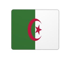 Drapeau De L'Algérie Imprimé Tapis De Souris Portable Mouse Pad Bords Cousus Mousepad pour Travail Jeu Voyage 25X30Cm