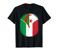 Drapeau de l'Algérie Italie Algérie Fermeture éclair italienne T-Shirt