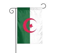 Drapeau de l'Algérie - Petit drapeau de Noël - Double face - Décoration de pelouse de Noël pour l'extérieur de la cour