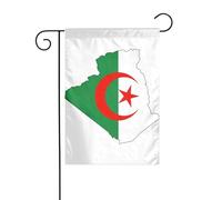 Drapeau de l'Algérie - Petit drapeau de Noël - Double face - Décoration de pelouse pour l'extérieur de la cour