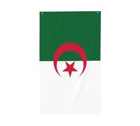 Drapeau de l'Algérie pour cour, maison, bannière de vœux avec œillets, décoration d'intérieur et d'extérieur