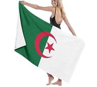 Drapeau De L'Algérie Serviette De Plage Absorbant Serviettes De Bain Microfibre Serviettes De Douche pour Plage Camping Sauna 80X130Cm